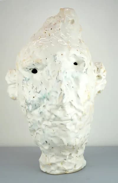 Xavier Toubes, White Head, glazed ceramic