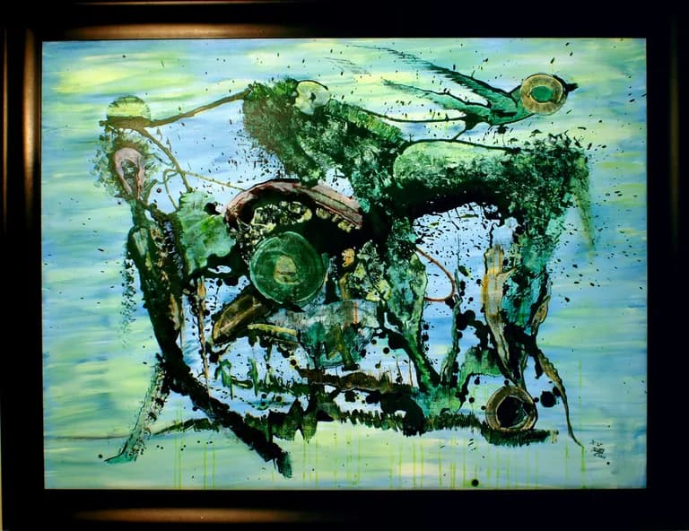 Karl Kueffel, Man, Horse and Bird, 2011