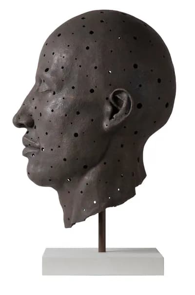 James Mathison, Perforated Head, 2011, bronze, edition 3 of 8