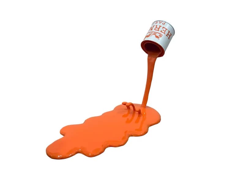 Paul Joseph White, Hermes, Controlled Release, 2026, mixed media, a spilled paint tin