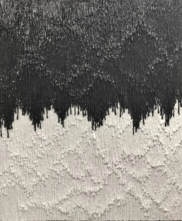 Enrique Machado, Spill Over, 2022, Silicone, Resin, Acrylic on Wood, 62 x 74 In