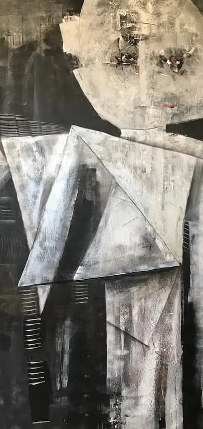Nancy Iannitelli, Egyptian Artifact II, 2018, mixed media on wood