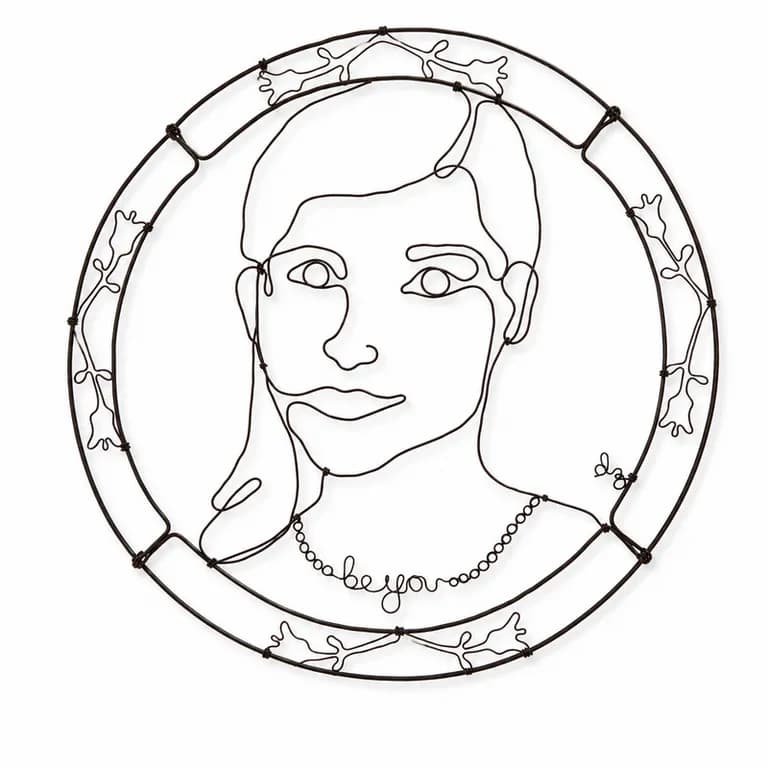 David Zalben, Be You, 2023, gauge annealed wire, 16 by 2 inches