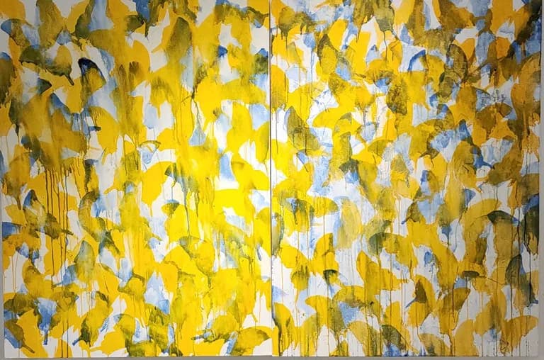 Lorna Marsh One Yellow, One Blue Diptych
