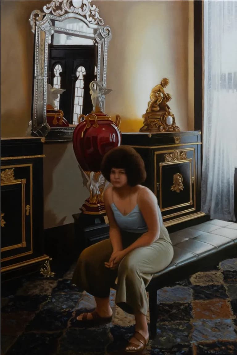 Tony Chimento, Anella 2022, Oil on Canvas, 30 x 20 In