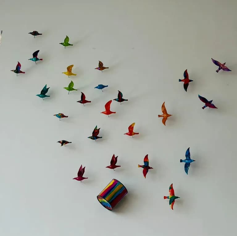 Ancizar Marin, Bird Installation, Car Paint on Fiberglass, Dimensions Vary. SOLD