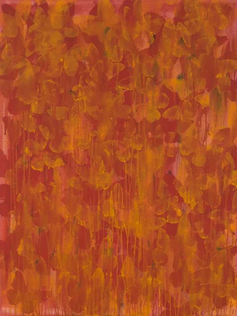 Lorna Marsh, One Red One Yellow, Butterflies, Acrylic on Canvas, 36H x 48W In