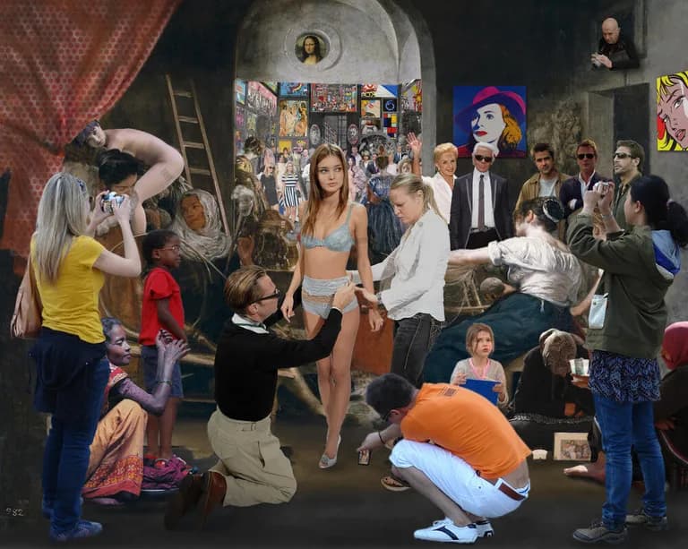 Lluis Barba, Las Hilanderas, Velázquez, Serie Travelers in time. 2010, Diasec, 58.5 x 48 in