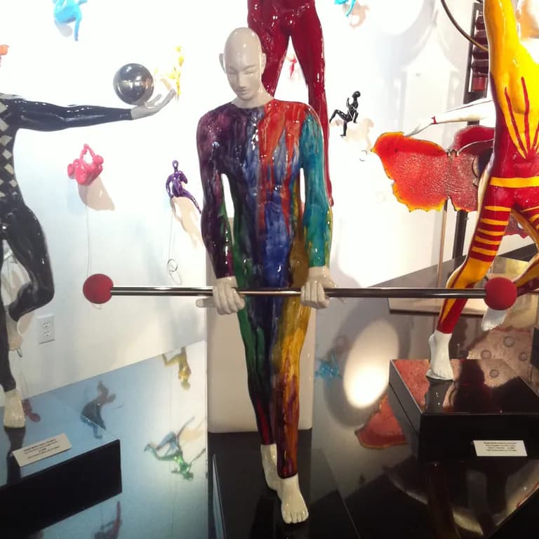 Ancizar Marin, Multicolored Performer, Car Paint on Fiberglass, 27H x 22W x 10D In