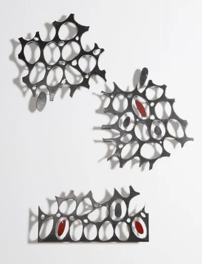 Carolina Sardi, Skin Cells, 2022, Painted Steel, 47.75 x 40 x 2 In