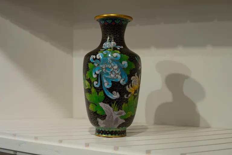 20th Century Chinese Cloisonne Vase, 11H x 4W In