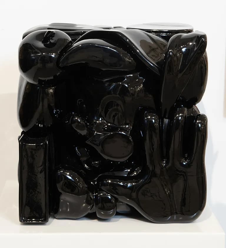Lopez del Castillo, The Lie in Black, 2024, Resin, 15.7 x 15.7 x 15.7 In