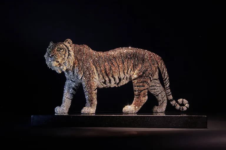 Clarita Brinkerhoff, Royal Bengal Tiger, 31,130 Preciosa crystals