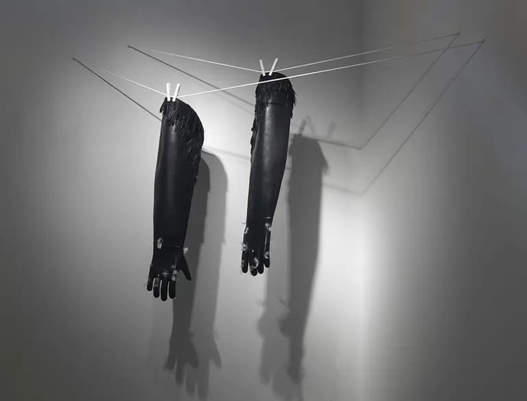 Scott Ashley, My Tar and Feathering Gloves, 2010, Mixed Media, 6ft x 6ft x 36 In