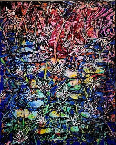 Fredy Villamil, Monet's Garden, 2023 Oil on Canvas 20 × 16 In