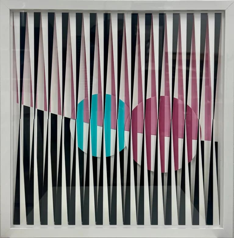 Hugo Diaz, Duality, 2025, Mixed Media on Plexiglas, 25 x 25 x 2 In