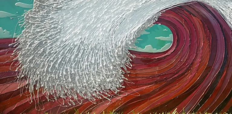 Enrique Machado, Dr. Seuss Wave, resin, silicone and oils on wood