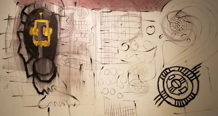 JAMA, Jose Andres Mato, Portrait A, mixed media on canvas