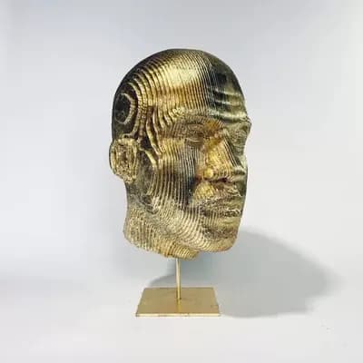 Daniele Fortuna, Golden Boy, 2021, acrylic on wood