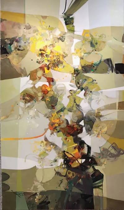 Ramon Chirinos, Fantasy Tree, 2019, Acrylic on Canvas, 92H x 54W In