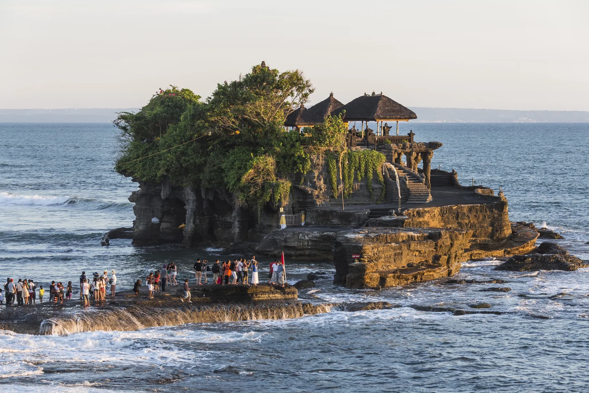 The sea temple of Tanah Lot on its rock off the coast of Bali